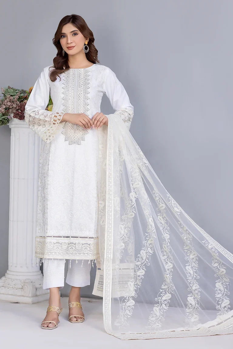 Designer Embroidered Dress Material