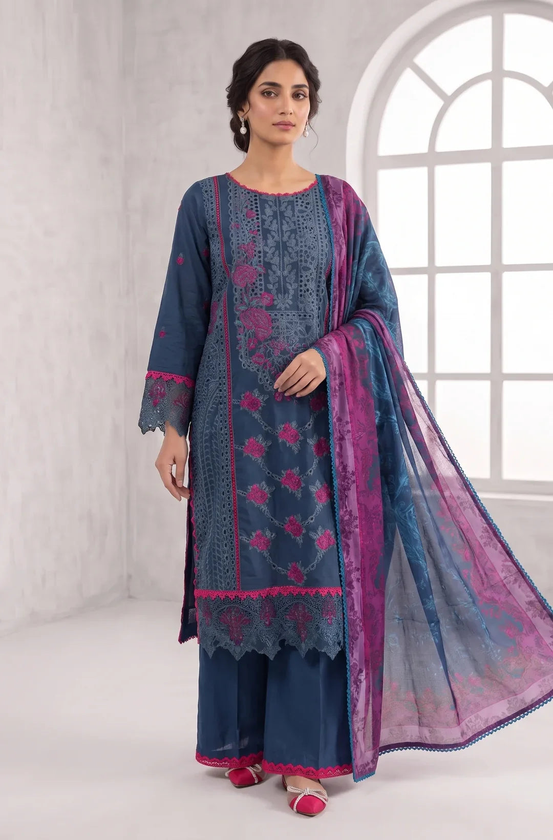 Premium Cotton Dress Material Set