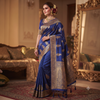 Royal Blue Heritage Silk Saree