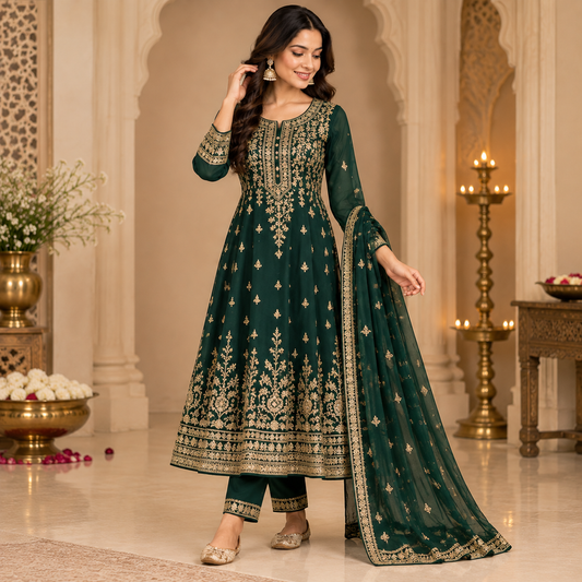 Heavy Embroidered Festive Kurti