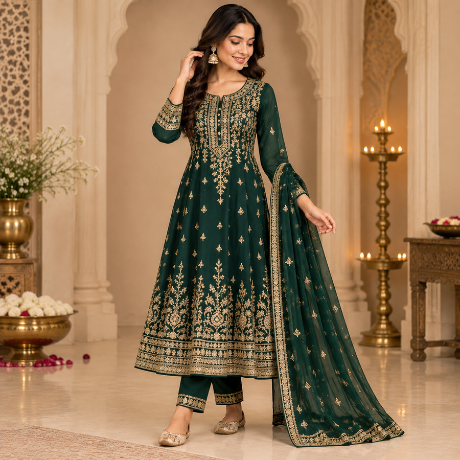 Heavy Embroidered Festive Kurti