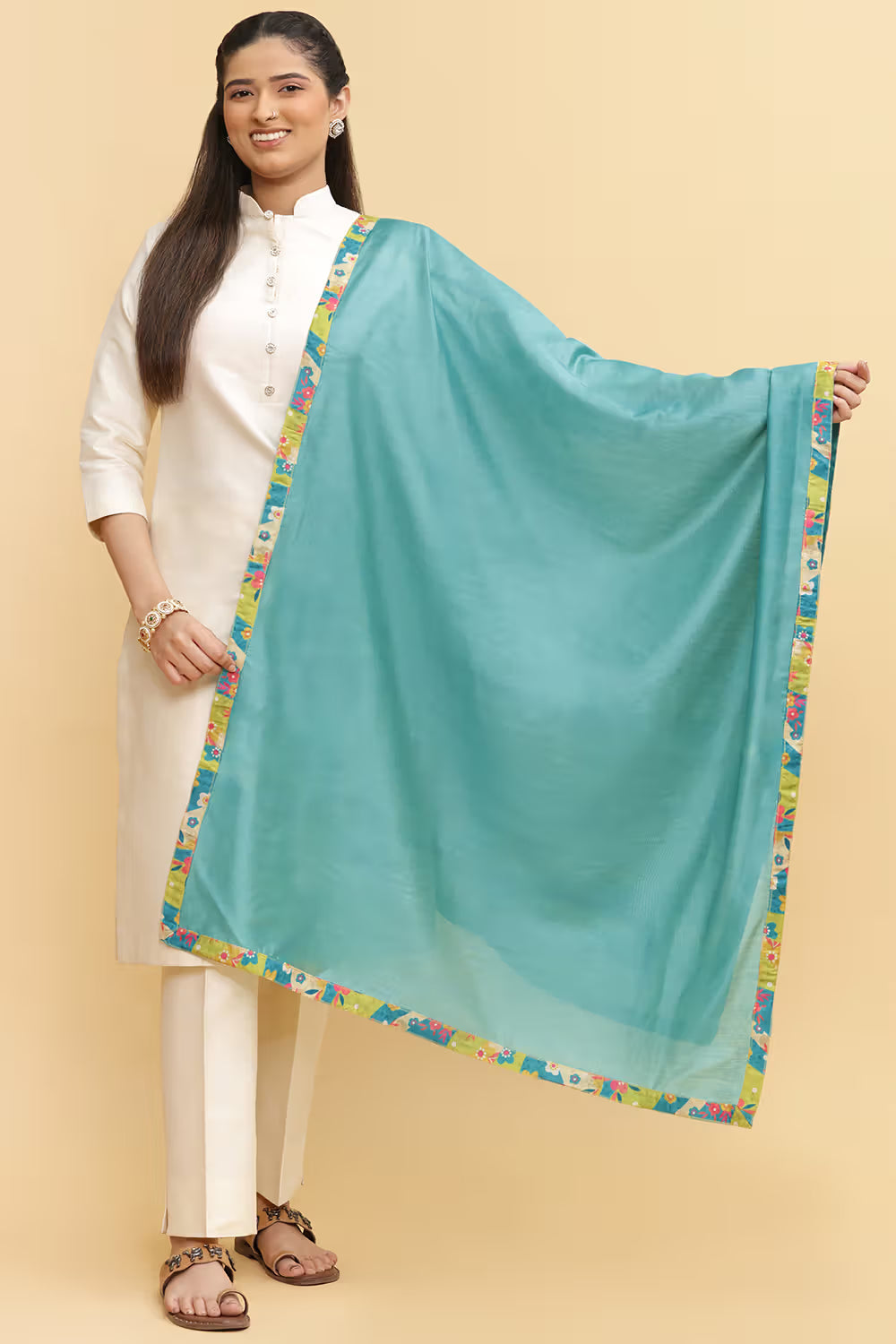 Silk Border Dupatta