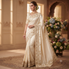 Ivory Grace Embroidered Saree